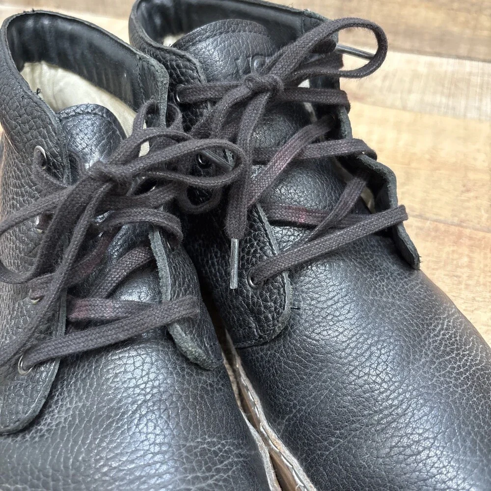Ugg Men’s Black Leather Lace Up Ankle Boots Size 12